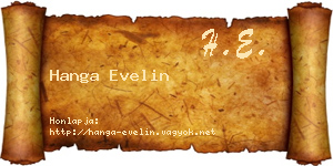 Hanga Evelin névjegykártya